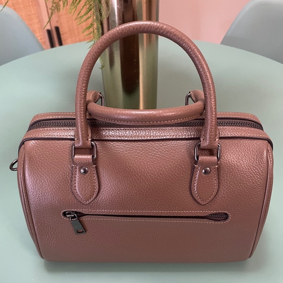 NEVER USED - Rowan Satchel Bag in Dark Stone with Gunmetal Accents - Picture 9 of 11